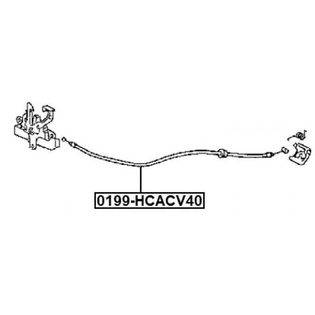 0199-HCASV40 FEBEST Тросик замка капота (фото 4)