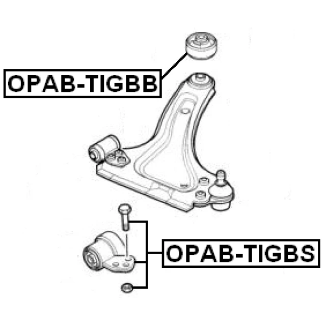 OPAB-TIGBS FEBEST Подвеска, рычаг независимой подвески колеса (фото 4)