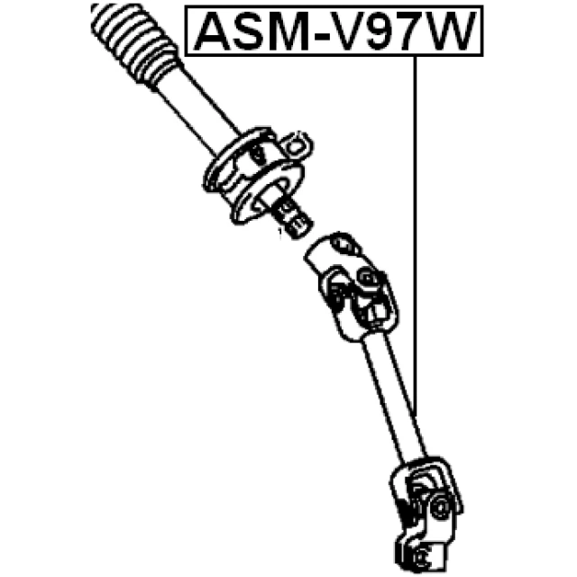 ASM-V97W FEBEST Вал сошки рулевого управления (фото 4)