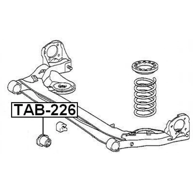 TAB-226 FEBEST Втулка, балка моста (фото 4)