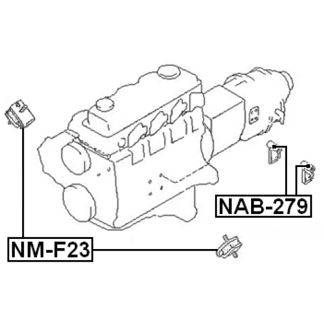 NM-F23 FEBEST Подвеска, двигатель (фото 4)