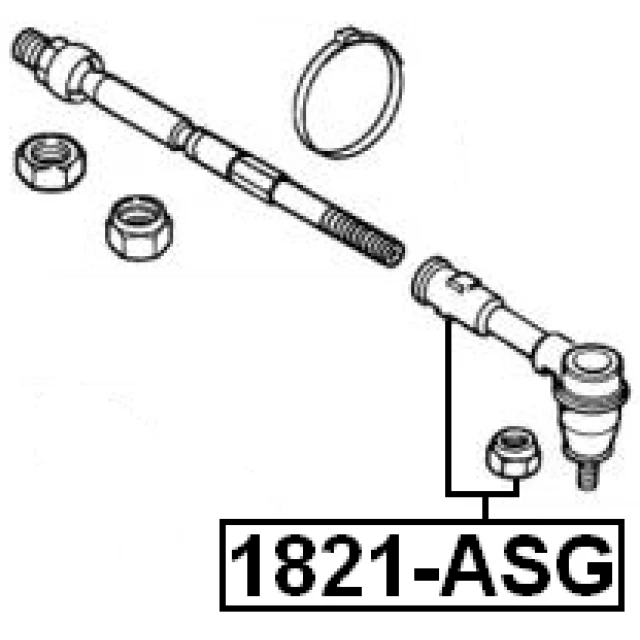 1821-ASG FEBEST Наконечник поперечной рулевой тяги (фото 4)