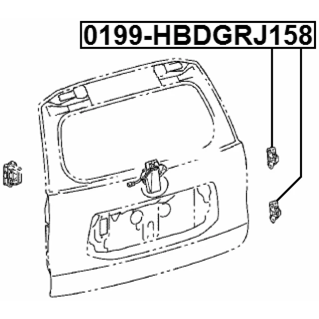 0199-HBDGRJ158 FEBEST Дверной шарнир (фото 4)