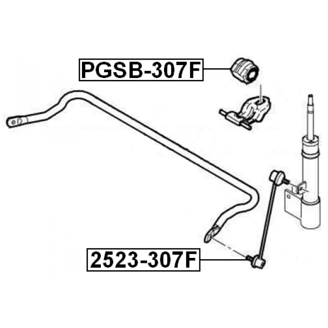 2523-307F FEBEST Тяга / стойка, стабилизатор (фото 4)