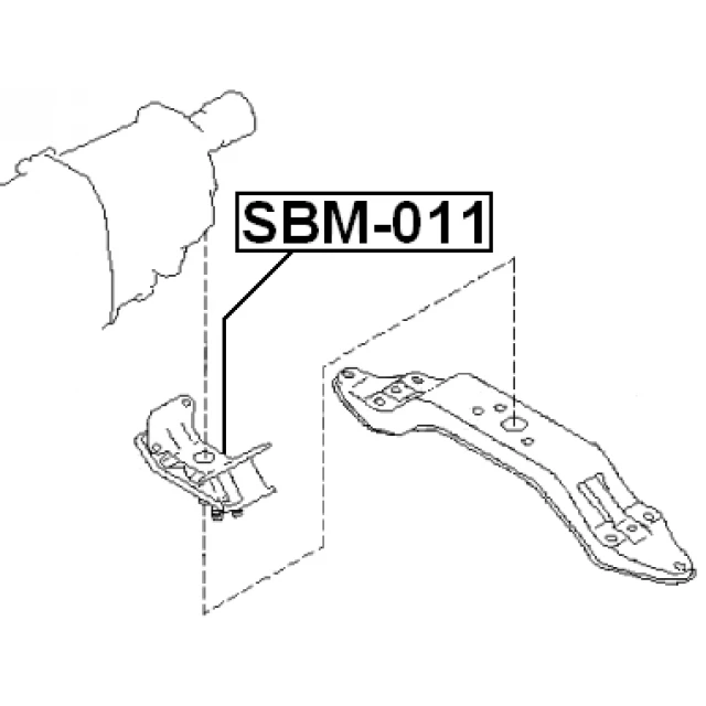 SBM-011 FEBEST Подвеска, двигатель (фото 4)