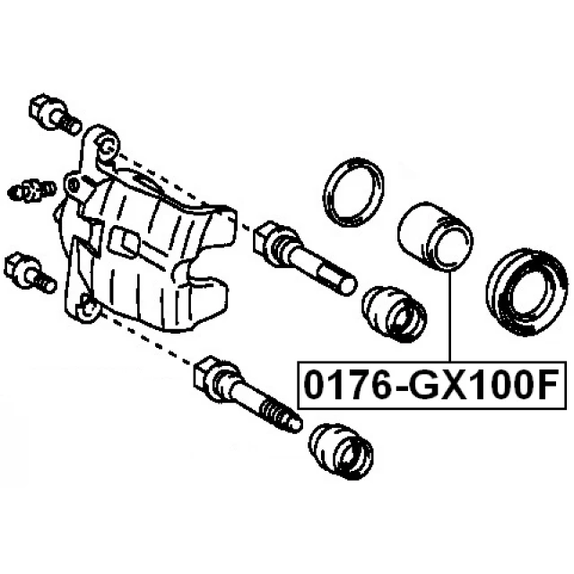 0176-GX100F FEBEST Поршень, корпус скобы тормоза (фото 4)