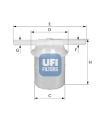 31.018.00 UFI Топливный фильтр (фото 1)