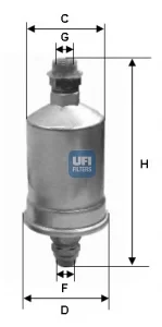 31.532.00 UFI Топливный фильтр (фото 1)