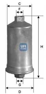 31.595.00 UFI Топливный фильтр (фото 1)