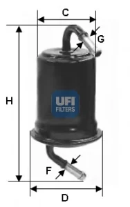 31.639.00 UFI Топливный фильтр (фото 1)