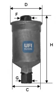 31.659.00 UFI Топливный фильтр (фото 1)