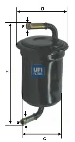 31.670.00 UFI Топливный фильтр (фото 1)