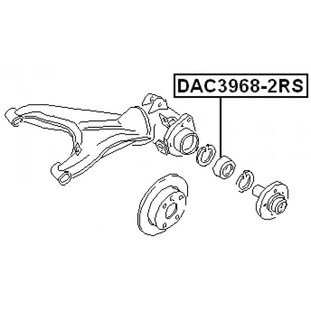 DAC3968-2RS FEBEST Ступица колеса (фото 4)