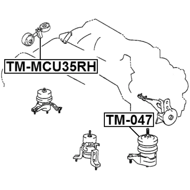 TM-MCU35RH FEBEST Подвеска, двигатель (фото 4)