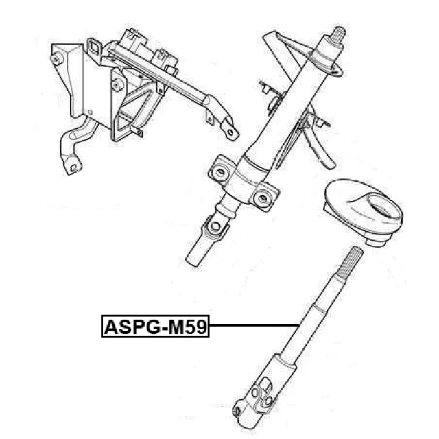 ASPG-M59 FEBEST Вал сошки рулевого управления (фото 4)