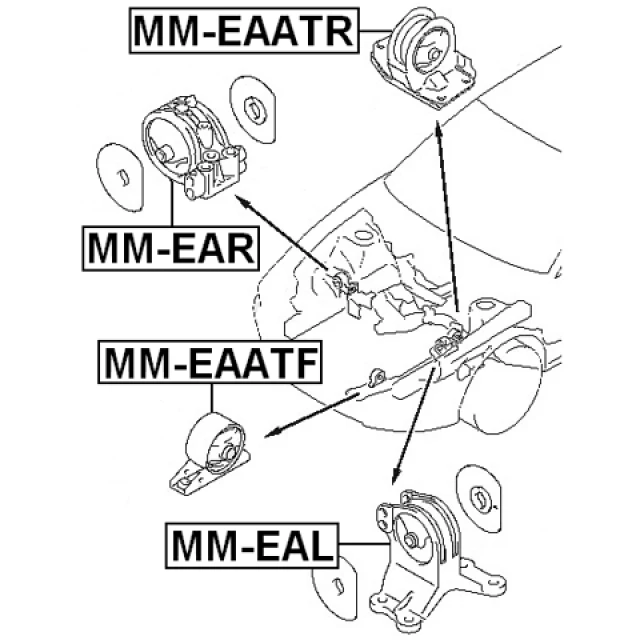 MM-EAR FEBEST Подвеска, двигатель (фото 4)