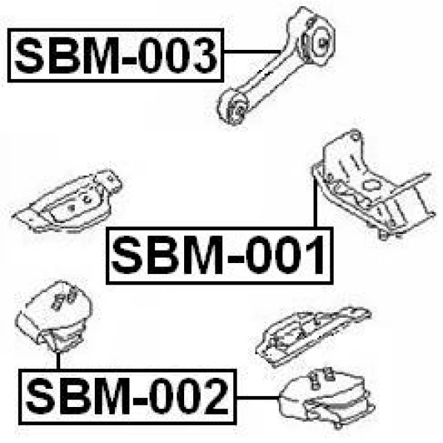 SBM-002 FEBEST Подвеска, двигатель (фото 4)