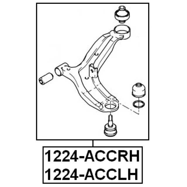1224-ACCRH FEBEST Рычаг независимой подвески колеса, подвеска колеса (фото 4)