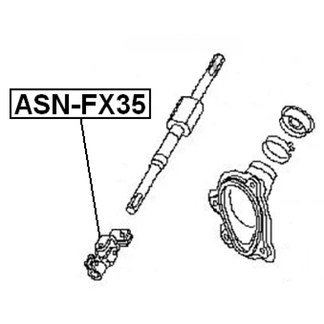 ASN-FX35 FEBEST Вал сошки рулевого управления (фото 4)