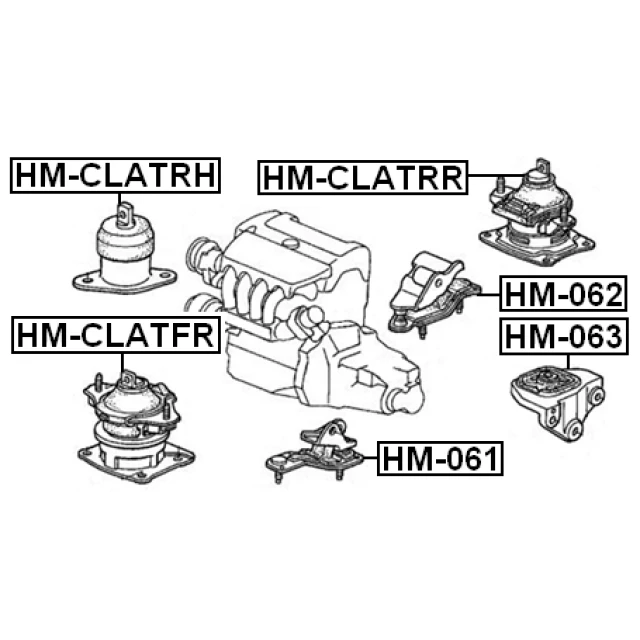 HM-CLATRH FEBEST Подвеска, двигатель (фото 4)
