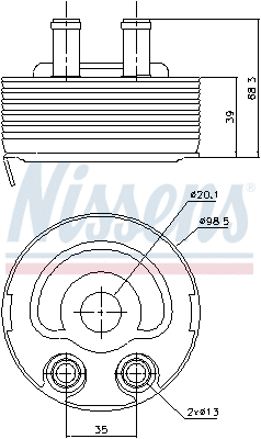90719 NISSENS масляный радиатор, двигательное масло (фото 7)