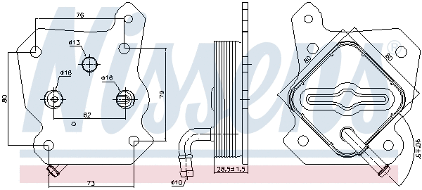90790 NISSENS масляный радиатор, двигательное масло (фото 5)