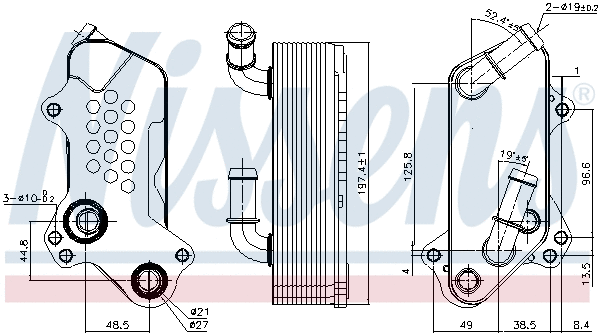 91126 NISSENS масляный радиатор, двигательное масло (фото 5)