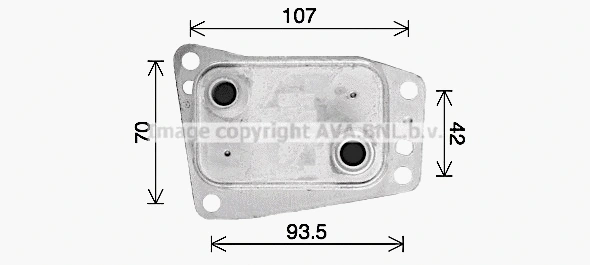 CN3327 AVA Масляный радиатор, двигательное масло (фото 1)