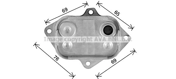 MS3743 AVA Масляный радиатор, двигательное масло (фото 1)