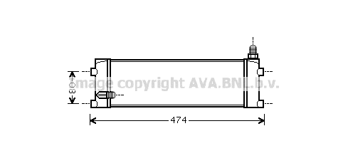 RE3046 AVA масляный радиатор, двигательное масло (фото 1)