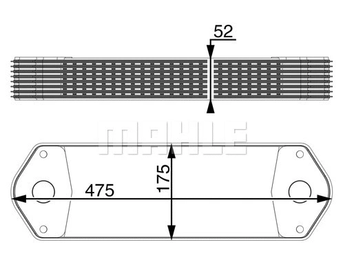 CLC 11 000P KNECHT/MAHLE Масляный радиатор, двигательное масло (фото 1)