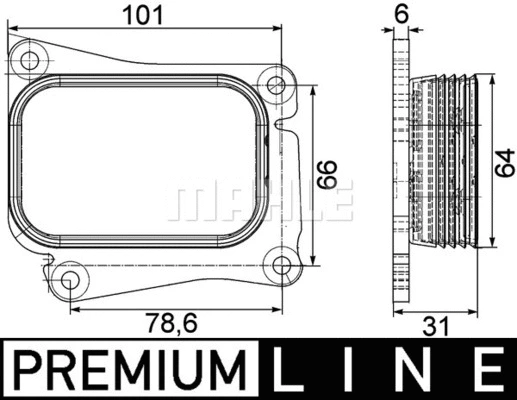 CLC 111 000P KNECHT/MAHLE Масляный радиатор, двигательное масло (фото 2)