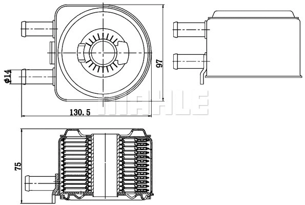 CLC 176 000S KNECHT/MAHLE Масляный радиатор, двигательное масло (фото 1)