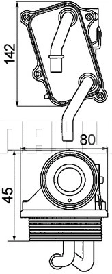 CLC 24 000P KNECHT/MAHLE Масляный радиатор, двигательное масло (фото 1)