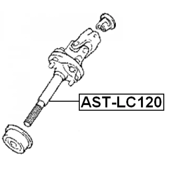 AST-LC120 FEBEST Вал сошки рулевого управления (фото 4)