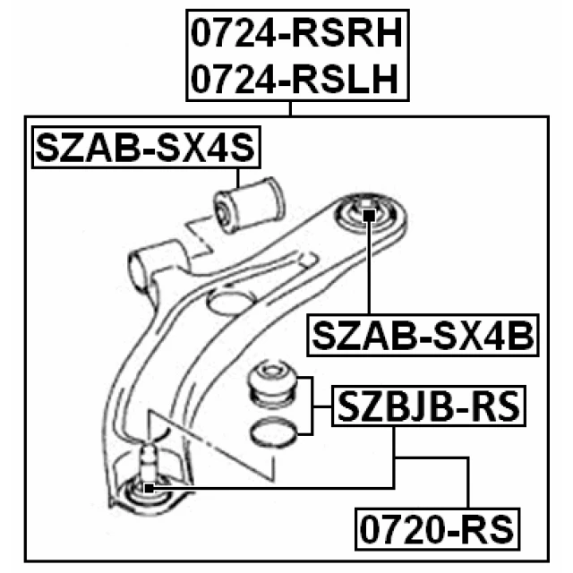 0724-RSRH FEBEST Рычаг независимой подвески колеса, подвеска колеса (фото 4)