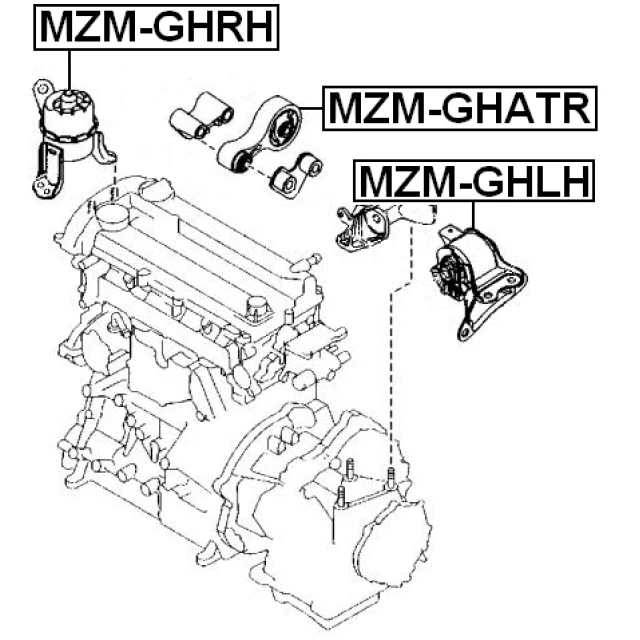 MZM-GHRH FEBEST Подвеска, двигатель (фото 4)