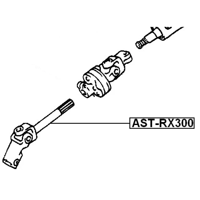 AST-RX300 FEBEST Вал сошки рулевого управления (фото 3)