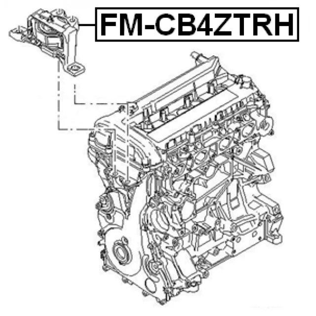 FM-CB4ZTRH FEBEST Подвеска, двигатель (фото 4)
