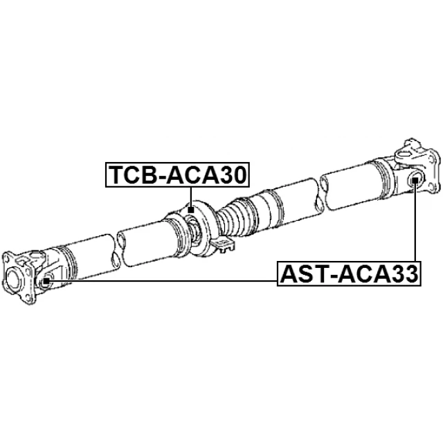 TCB-ACA30 FEBEST Подшипник, промежуточный подшипник карданного вала (фото 4)