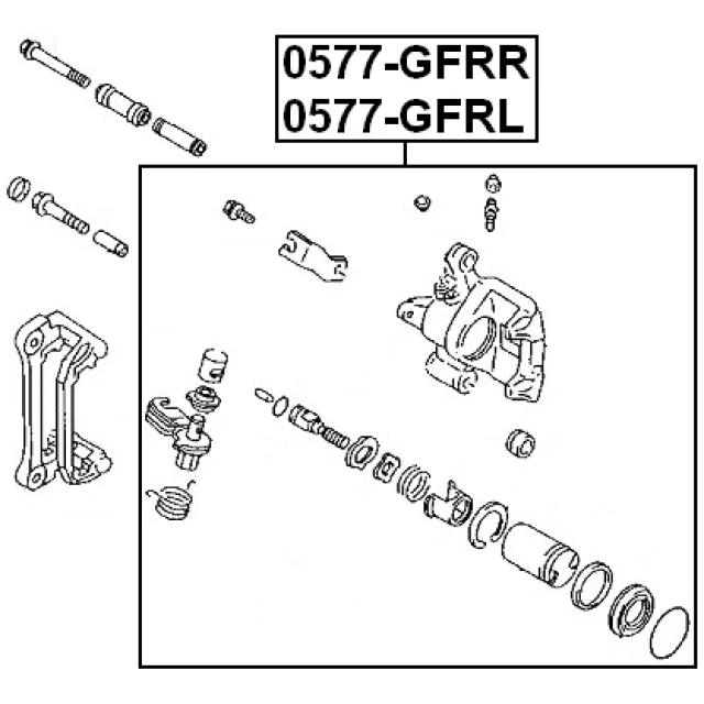0577-GFRR FEBEST Тормозной суппорт (фото 4)