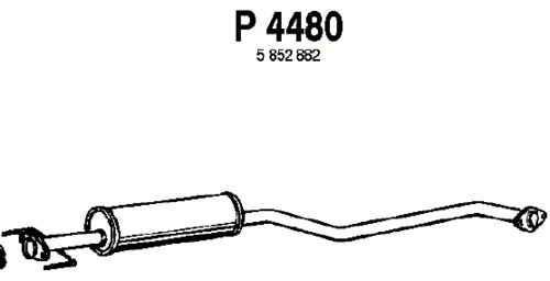 P4480 FENNO Средний глушитель выхлопных газов (фото 2)