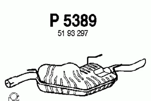 P5389 FENNO Глушитель выхлопных газов конечный (фото 2)