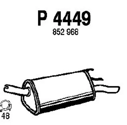 P4449 FENNO Глушитель выхлопных газов конечный (фото 3)