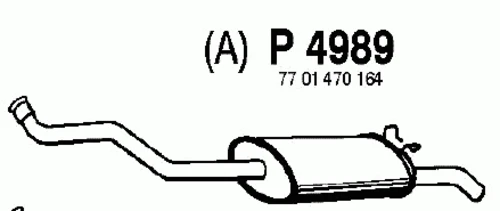 P4989 FENNO Глушитель выхлопных газов конечный (фото 2)