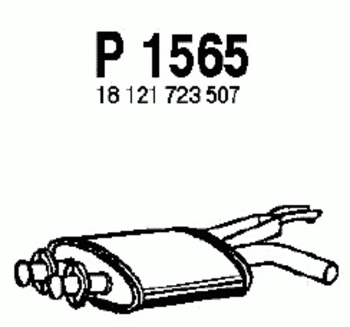 P1565 FENNO Средний глушитель выхлопных газов (фото 2)