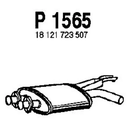 P1565 FENNO Средний глушитель выхлопных газов (фото 3)