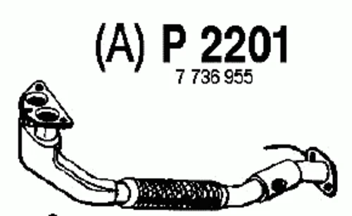 P2201 FENNO Труба выхлопного газа (фото 2)