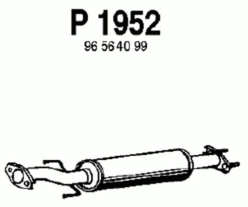 P1952 FENNO Средний глушитель выхлопных газов (фото 2)