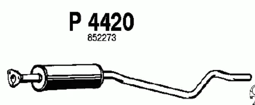 P4420 FENNO Средний глушитель выхлопных газов (фото 2)
